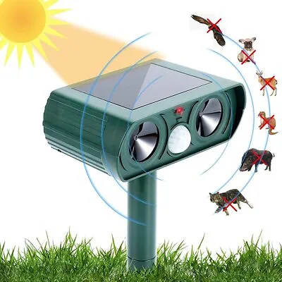 1/2 Pack Solar Animal Repeller With Motion Sensor Cat And Dog Repellent Outdoor • $14.99