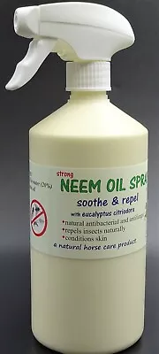 Fly & Midge Repellent 800 Ml Neem Oil Spray By Horse Leads  • £17.80