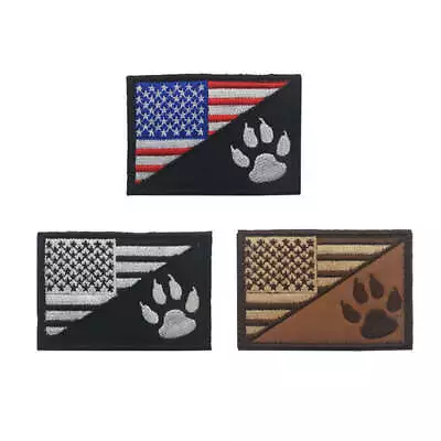 American Flag Embroidered Tactical K-9 Dog Patch With Hook & Loop Fastener • $7.89