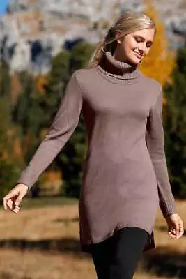 AU L - Capture - Womens Tops -  Rib Roll Neck Tunic • $14.65