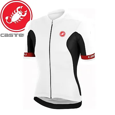 Castelli Volata Fz Mens Cycling Jersey - White/Black • $74.99