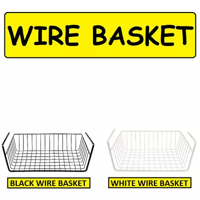 Hanging Wire Basket Kitchen Durable Perfect Fit Space Saving Under Shelf Basket • £6.98