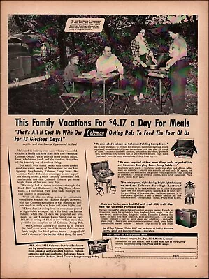 1950 Vintage Ad Coleman Retro Camping Equipment Lantern Table Stove 03/02/23 • $8