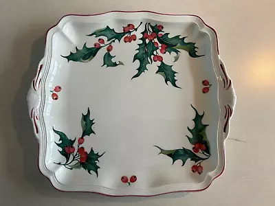 Villeroy & Boch Holly Square Handled Cake Plate 836345 (free Shipping USA UK EU) • $125