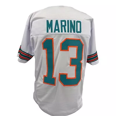 Dan Marino Jersey White Miami | M-6XL Custom Sewn Stitched • $49.95