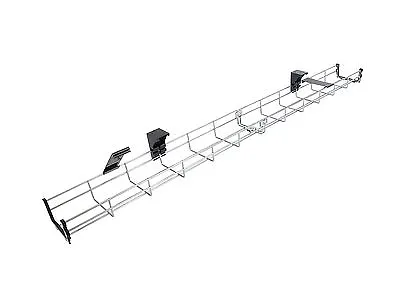 £19.98 • Buy Allcam 160cm Long Under Desk Basket Cable Tray  W/ Mounting Bracket & End Caps