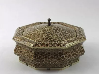 Vintage Anglo Indian Micro Sadeli Mosaic Inlaid Hexagonal Box • $400