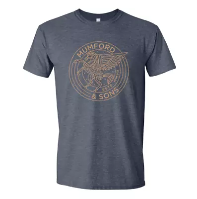 MUMFORD & SONS Wilder Mind Pegasus Logo T-Shirt Live Tour Concert Grey Soft • $24.99