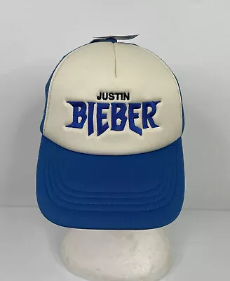 Justin Bieber Trucker Hat Cap Licensed Official BNWT Purpose Tour Rave Blue • $29.95