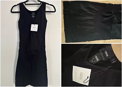 ASOS MATERNITY Slip Dress With Belly Support - Black - Size 8 - BNWT • $12