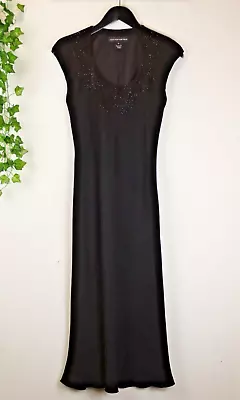 Jones New York Sequin Dress Size 4 Uk 8 Embroidered Vintage 90s 00s Evening Maxi • $12.62