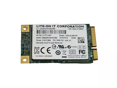 HP ZBook 17 Lite-On 32GB MSATA SSD Solid State Drive LMS-32L6M-HP 717771-001 • $12.95