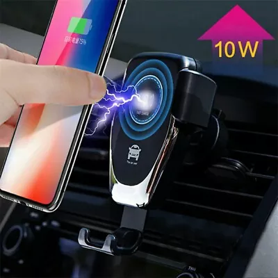 New Wireless Car Charger - Easy One Touch Qi Fast Wireless Car Charge Mount Kit • £10.39