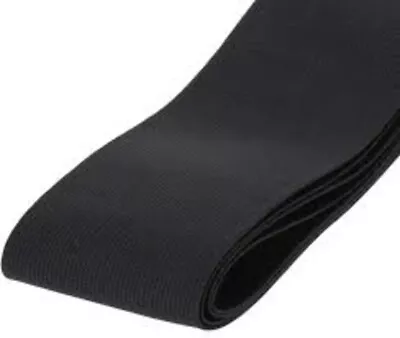 Premium Black Elastic 3 Inch Wide Waist Cuffs Sewing Haberdashery Stretchy 75mm • £2.99