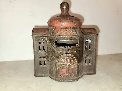 Vintage Cast Iron Penny Bank Presto • $40