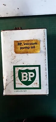 Vintage Fuel Can BP Branding. 1 Gallon Sticky Label Vaccum Pump Oil • $30