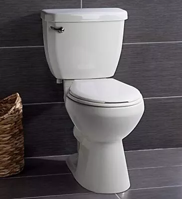 Two Piece High Efficiency Toilet With Round Chair Height Bowl Molded Seat White • $166.69