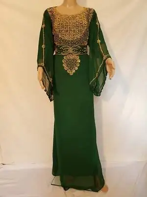 SALE New Wedding Dress Moroccan Dubai Kaftan Abaya Dress Very Fancy Long Gown415 • $53.99