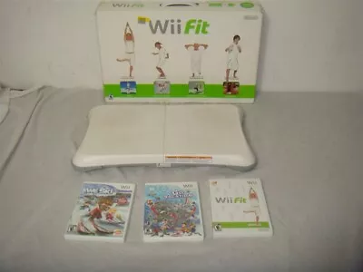 Nintendo Wii Balance Board Bundle W Wii Fit Go Vacation & We Ski Games • $45.99
