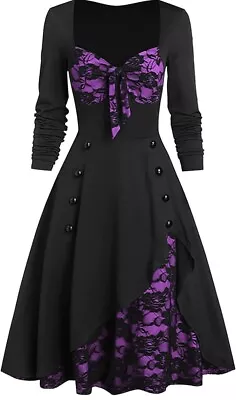 Gothic Steampunk Dresses For Women Victorian Queen Ball Gown Size 5XL • $24.99