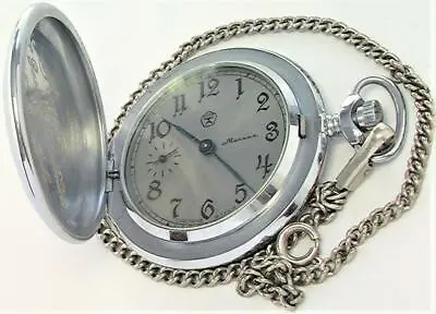 New Pocket Watch Original  Molnija Mechanical USSR Soviet Russian  • $105