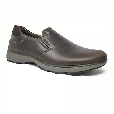 Eddie Bauer Loafers Clogs Shoes Men's Size 12 US/46.5 EU Brown Leather Slip On • $36.37