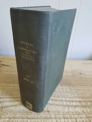 1929 Journal Of Laboratory & Clinical Medicine Vol Xiv.vtg Large Rare Hc*thd18 • $53.99