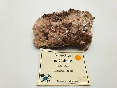 Mimetite & Calcite Santa Eulalia Chihuahua Mexico • $5
