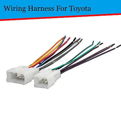 Car Aftermarket Install Radio Wire Harness Adapter Plugs For Toyota Tacoma Camry • $8.99