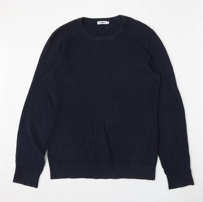 £7 • Buy J.Lindeberg Mens Blue Round Neck Cotton Pullover Jumper Size S