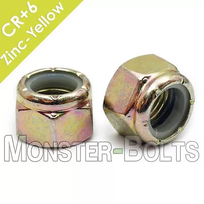 Nylon Insert Lock Nuts Zinc-Yellow Grade 8 1/4-20 1/4-28 5/16-18 3/8-16 7/16-14 • $11.80