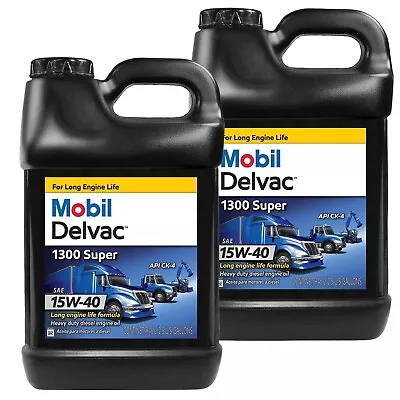 Mobil Delvac 1300 Super  Diesel Oil 15W-40 Two 2.5 Gal • $110.99