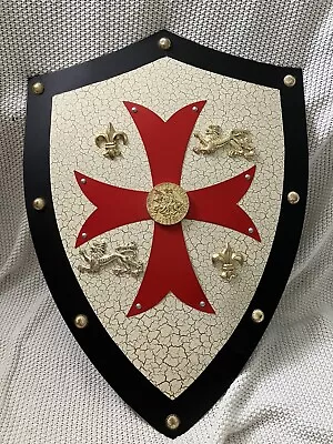 24” Heavy Metal Templar Knight Crusader Medieval Costume Shield *Awesome! • $100