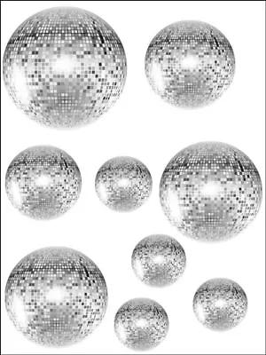 Disco Ball 70's Birthday Glitter Ball Edible Printed Cake Topper Wafer / Icing • £5.91