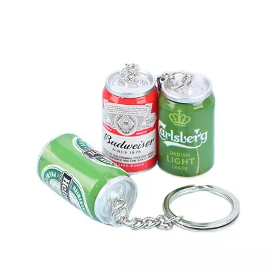 Novelty Beer Can Keyring - Mini Beer Keychain - Gift Charm Alcohol Booze Drink • £3.69