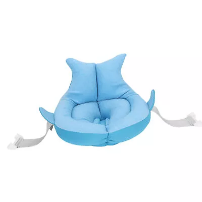 (Blue)Adjustable Baby Bath Tub Cushion With Pillow Support Ergonomic Design • £13.06