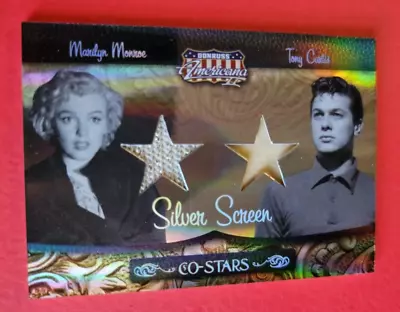 MARILYN MONROE WORN RELIC SWATCH CARD #61/100 Tony Curtis 2008 AMERICANA CO-STAR • $119.95