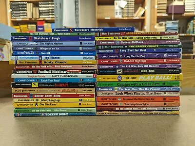 Lot Of 36 Matt Christopher Sports Books - Hockey Soccer Baseball Football • $79.95