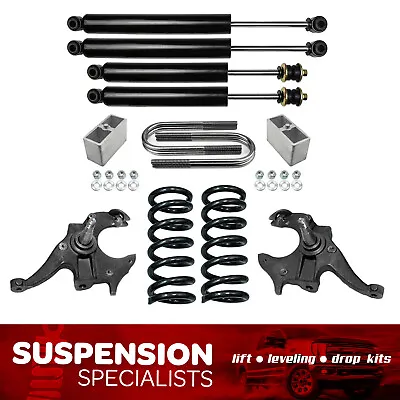 3  Full Drop Lowering Kit W/ Shocks Spindle Springs For 1982-2004 Chevy S10 4CYL • $629.95