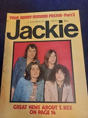 Vintage JACKIE Magazine 9 SEPTEMBER 1972 Bolan T-Rex Osmond Wishbone Diamond 737 • £13