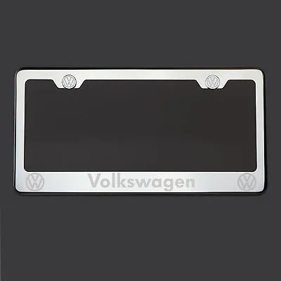 8K Polish Mirror Stainless Steel Fit VW Laser Etched License Plate Frame • $29.99