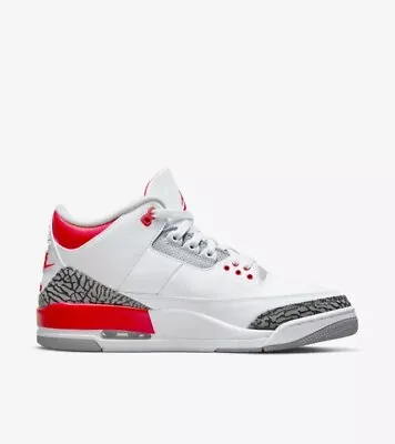 US 10 Air Jordan 3 Retro  Fire Red  - White / Fire Red-Black ✅ FREE SHIPPING ✅ • $379.99