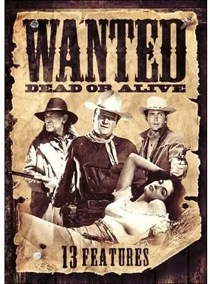 13 Westerns: Wanted Dead Or Alive (DVD) John Wayne Lorne Greene WORLD SHIP AVAI • $6.37