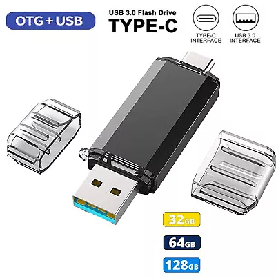 Type C Flash Drive 256G 128G 64G 32G 2 In 1 OTG USB 3.0+USB C Memory Stick Lot • $8.99