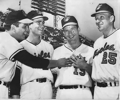 1966 WALLY BUNKER JIM PALMER DAVE MCNALLY AND MOE DRABOWSKI Photo 8x10 ORIOLES • $4.90