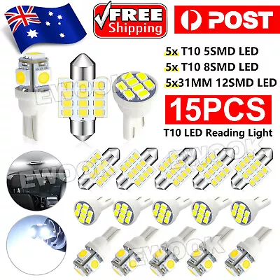 15X T10 LED 12V Car Wedge Tail Side Parking Light Festoon Globe Bulb 12SMD • $5.95