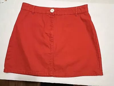 BDG  Mini  Skirt Large Urban Outfitters Cowgirl Boho Rust Orange Red Color • $13