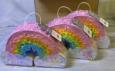 Lot Of 3: Mini Rainbow Piñatas Party Favors Birthday Party Fun Toy By Spritz • $11.38
