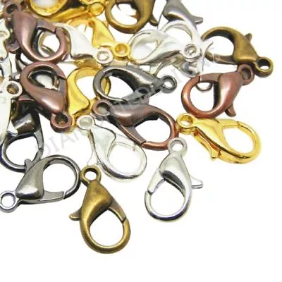 Mixed Colour Lobster Clasps Jewelry Random Clasp Findings Silver Gold Plated ML • £2.95