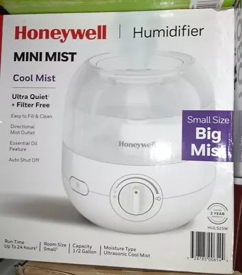 Honeywell Mini Mist Cool Mist Humidifier Essential Oil Feature HUL525W White • $29.99